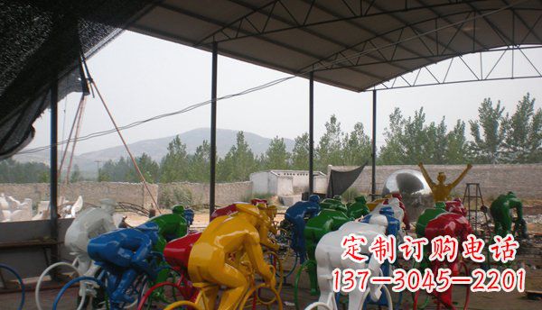 无锡不锈钢骑自行车雕塑象征运动的艺术