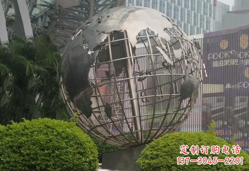 无锡不锈钢企业地球仪雕塑