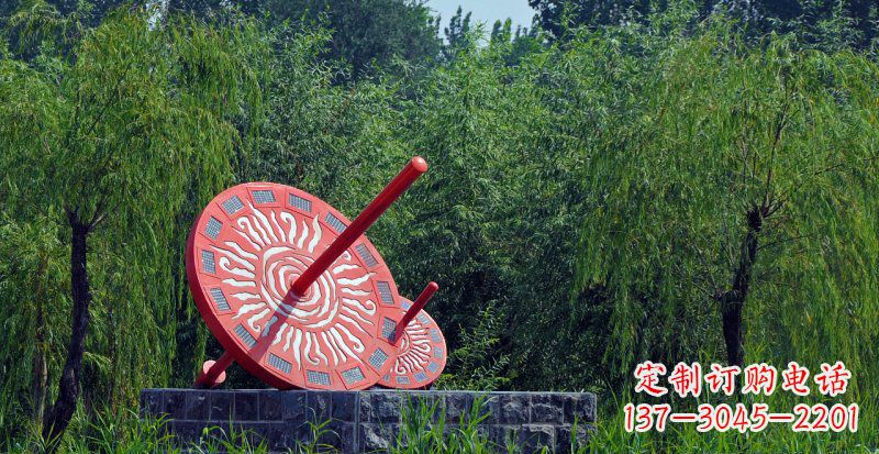 无锡不锈钢日晷校园雕塑点亮校园时光