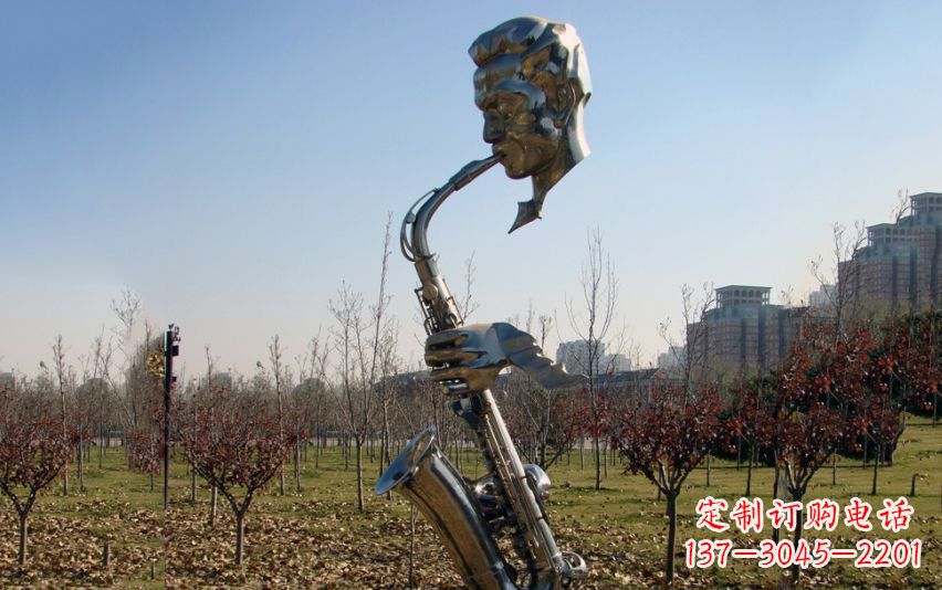 无锡不锈钢萨克斯雕塑流动的美丽