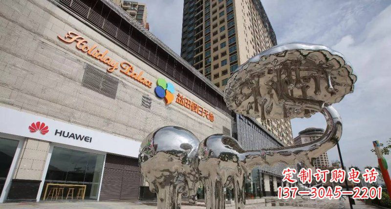 无锡不锈钢门前的大象雕塑