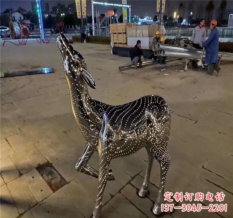 无锡时尚优雅的不锈钢小鹿雕塑
