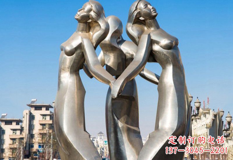 无锡不锈钢女孩雕塑