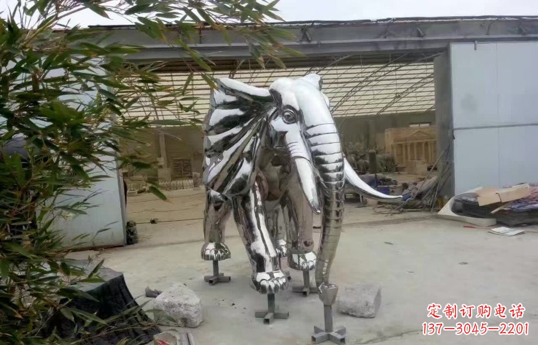 无锡不锈钢售楼部装饰动物大象