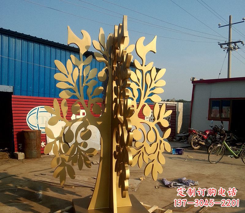 无锡不锈钢树叶园林景观雕塑——美妙绝伦的艺术之作