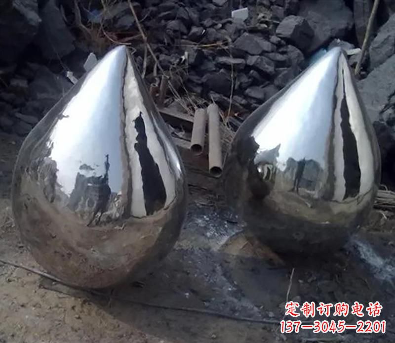 无锡不锈钢水滴景观雕塑