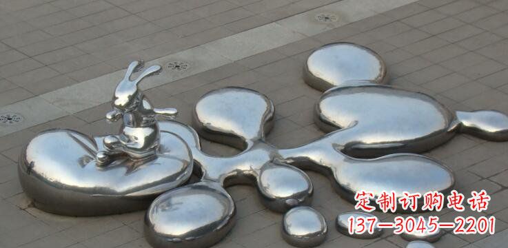 无锡不锈钢兔子雕塑景观的美丽添彩