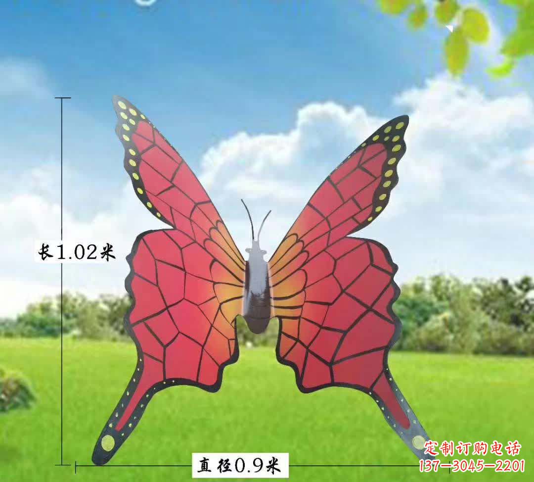 无锡不锈钢铁艺仿真蝴蝶雕塑
