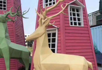 无锡不锈钢烤漆小鹿雕塑让你的家园更加美丽