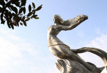 无锡女娲传承中华神话的不锈钢雕塑