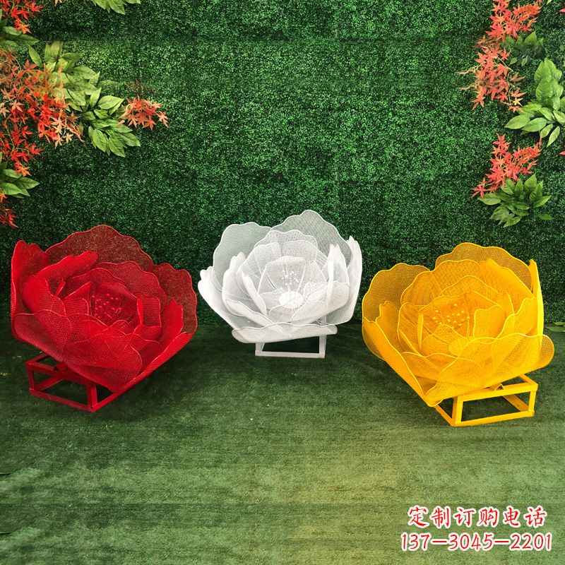 无锡不锈钢铁艺玫瑰花雕塑摆件