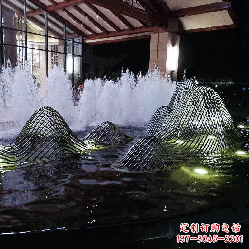 无锡不锈钢铁艺水景假山精美雕塑艺术