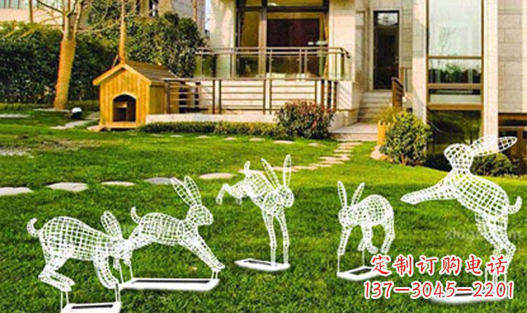 无锡不锈钢兔子镂空雕塑