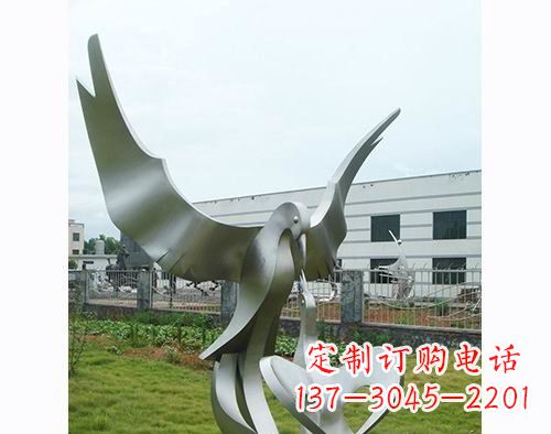 无锡不锈钢喂食动物雕塑