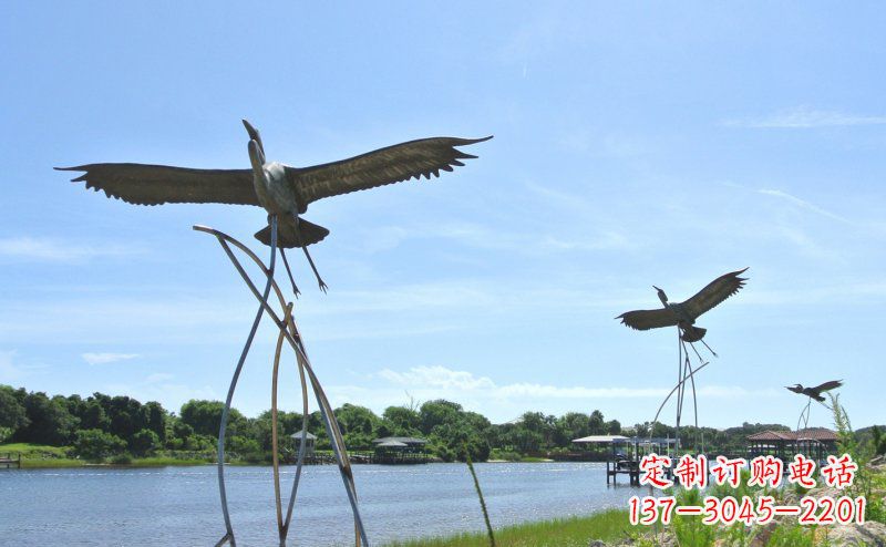 无锡不锈钢仙鹤雕塑 (3)