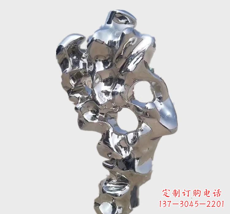 无锡不锈钢现代太湖石雕塑