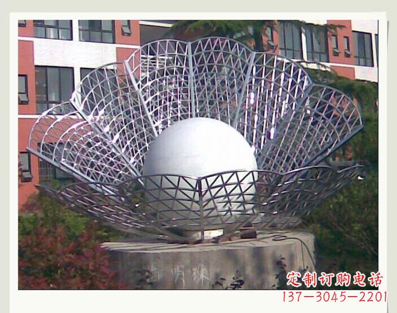 无锡海洋精灵不锈钢贝壳雕塑