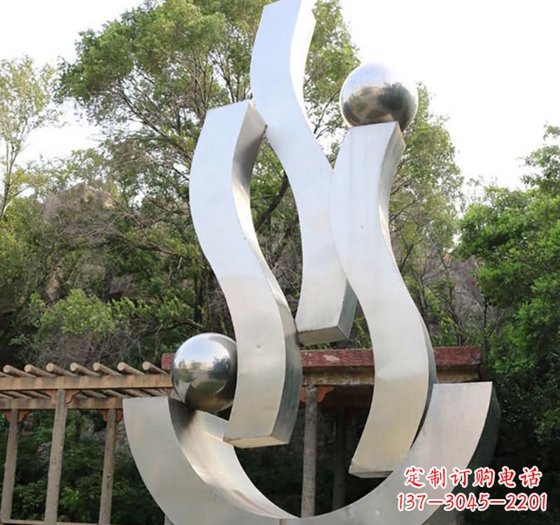 无锡不锈钢小区“飘带雕塑”一种充满艺术气息的雕塑