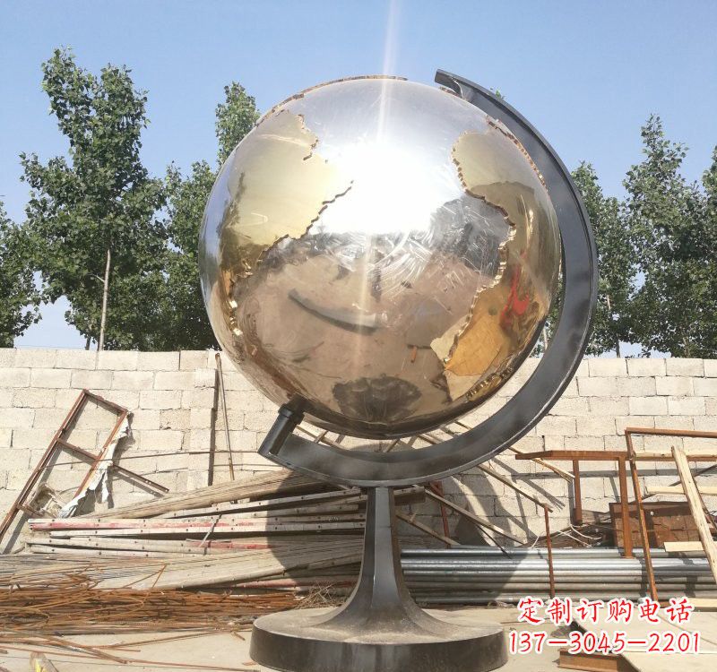 无锡不锈钢校园地球仪雕塑