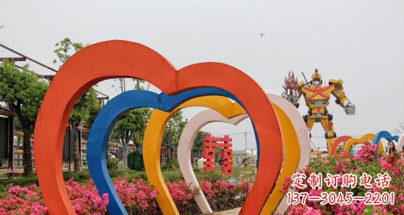 无锡不锈钢心形拱门雕塑——浪漫之门