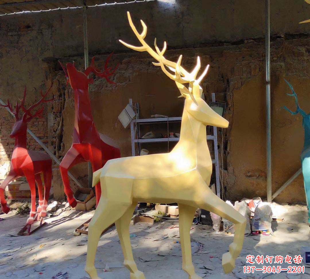 无锡新款仿真不锈钢小鹿雕塑