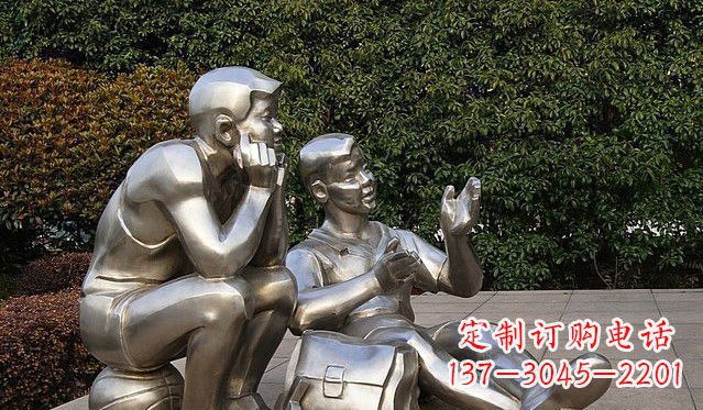无锡不锈钢的学生雕塑