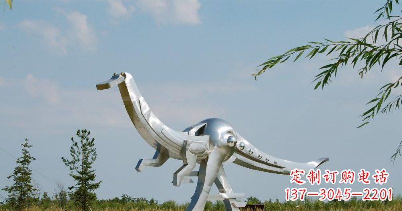 无锡不锈钢鸭嘴龙公园动物雕塑
