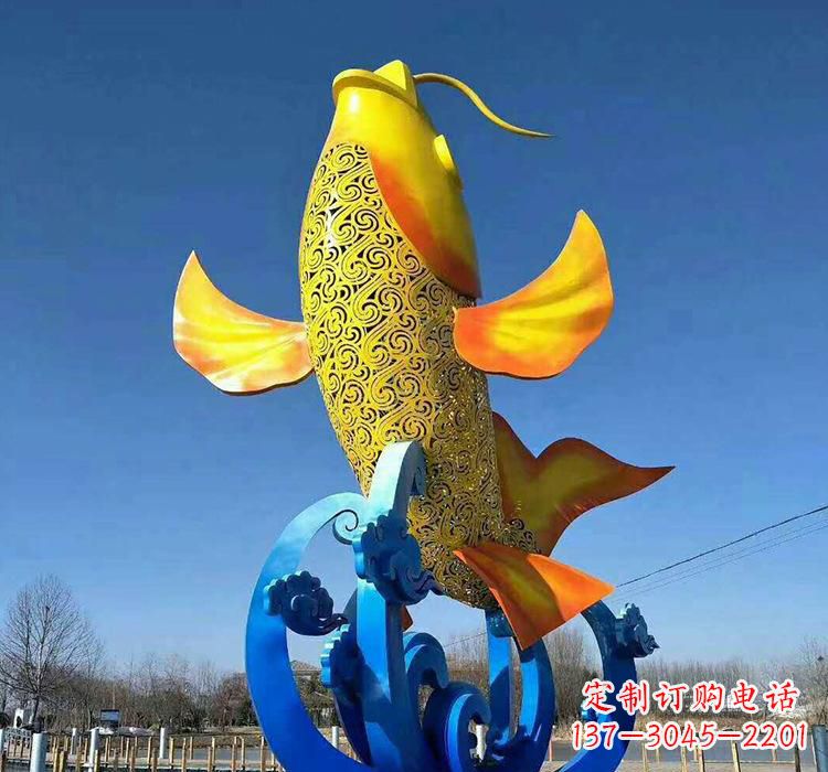 无锡不锈钢艺术鲤鱼雕塑艺术之美与生活之灵