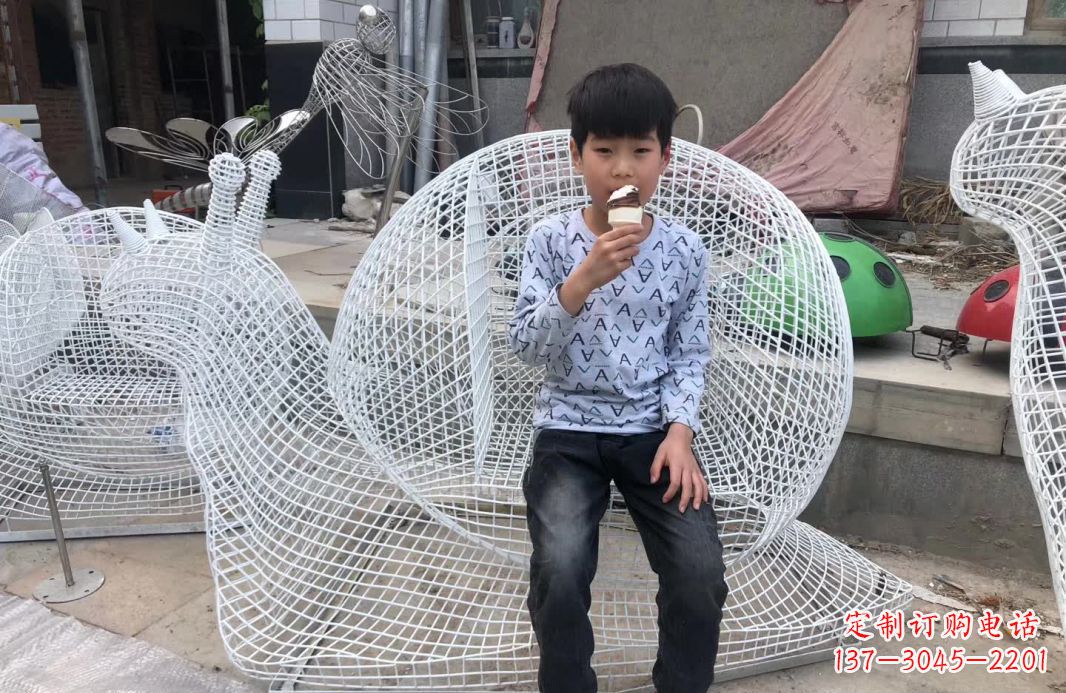 无锡不锈钢艺术蜗牛座椅