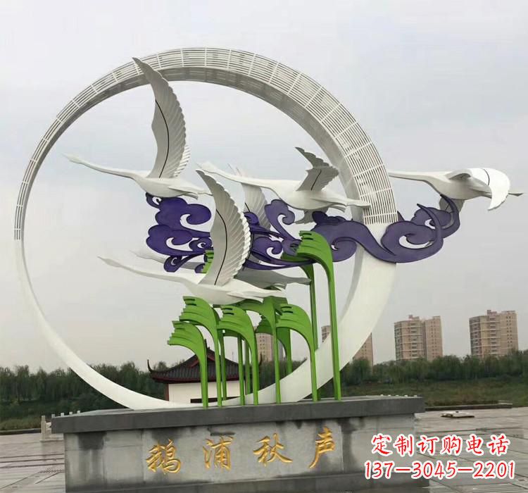 无锡不锈钢艺术仙鹤雕塑