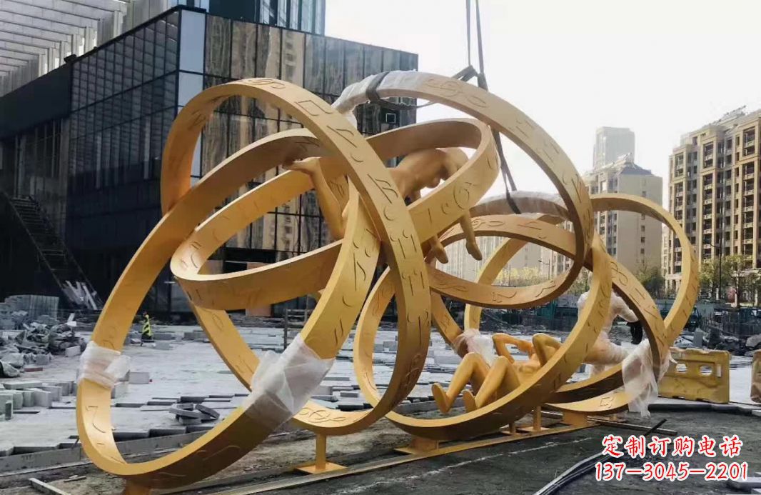 无锡不锈钢音符运动人物雕塑艺术融合音乐