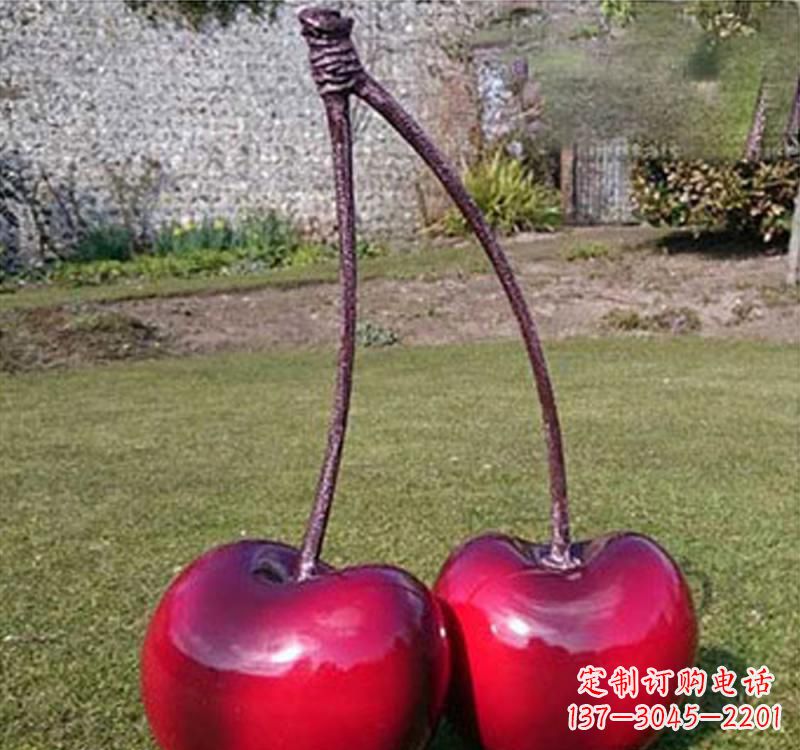 无锡不锈钢樱桃雕塑传承美好记忆