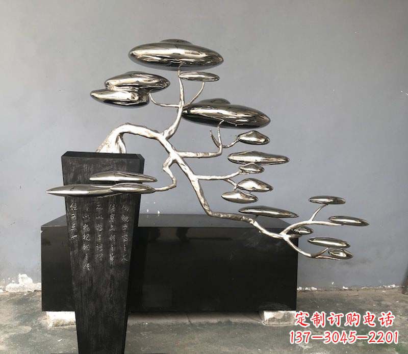 无锡不锈钢迎客松雕塑雕塑带来的美丽