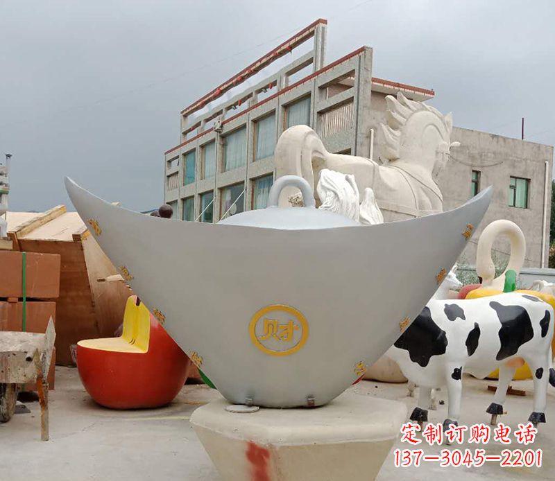无锡不锈钢元宝雕塑