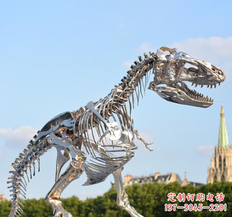 无锡不锈钢园林机械恐龙雕塑
