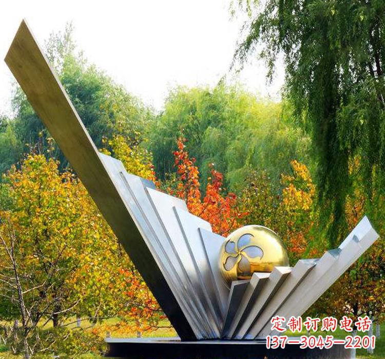 无锡不锈钢扇贝雕塑美丽的自然景观