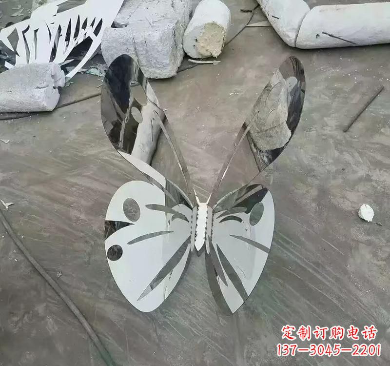 无锡不锈钢园林蝴蝶雕塑精美的艺术之作