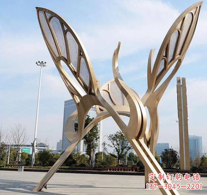 无锡不锈钢园林艺术仙鹤雕塑