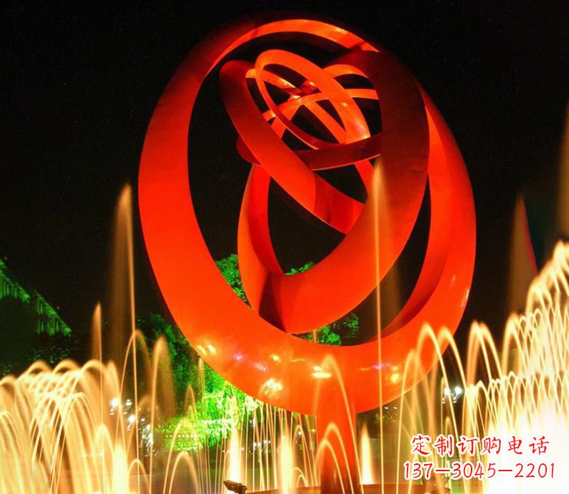 无锡不锈钢圆环抽象雕塑
