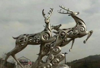 无锡梅花鹿雕塑——祥云梅花鹿广场的标志