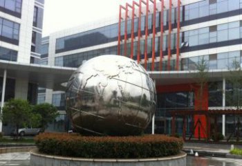 无锡不锈钢圆球地球雕塑描绘地球的美丽