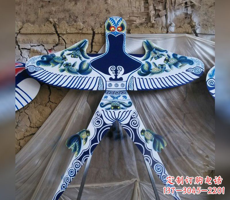 无锡不锈钢蜘蛛侠风筝雕塑
