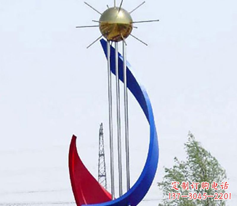 无锡流动的美——不锈钢飘带雕塑