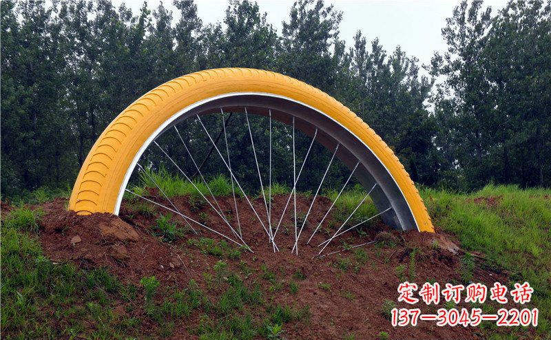 无锡不锈钢自行车雕塑——景观美化的象征