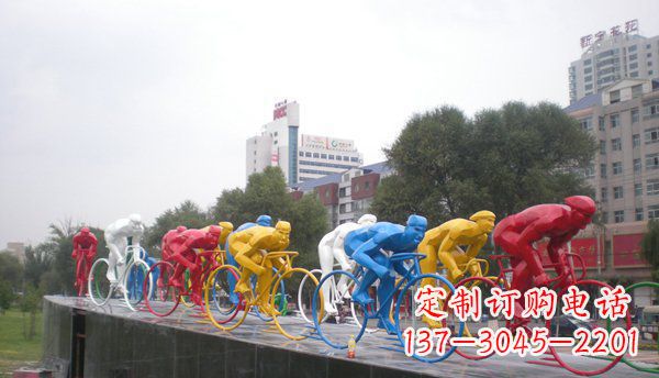 无锡不锈钢自行车雕塑激情与美感的结合
