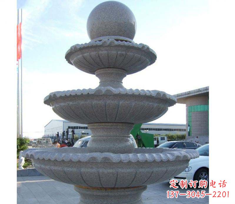 无锡财源滚滚石雕风水球喷泉雕塑 (2)