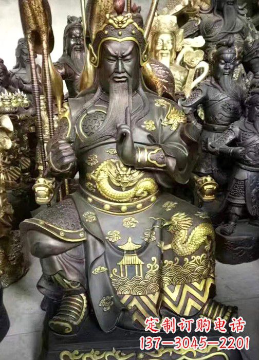 无锡彩绘关公神像