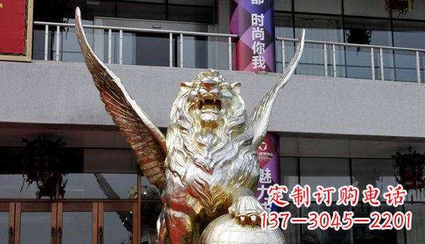 无锡铜雕狮子西洋狮子的精美雕塑