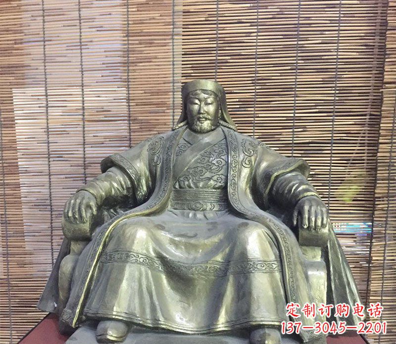 无锡成吉思汗古代名人铜雕