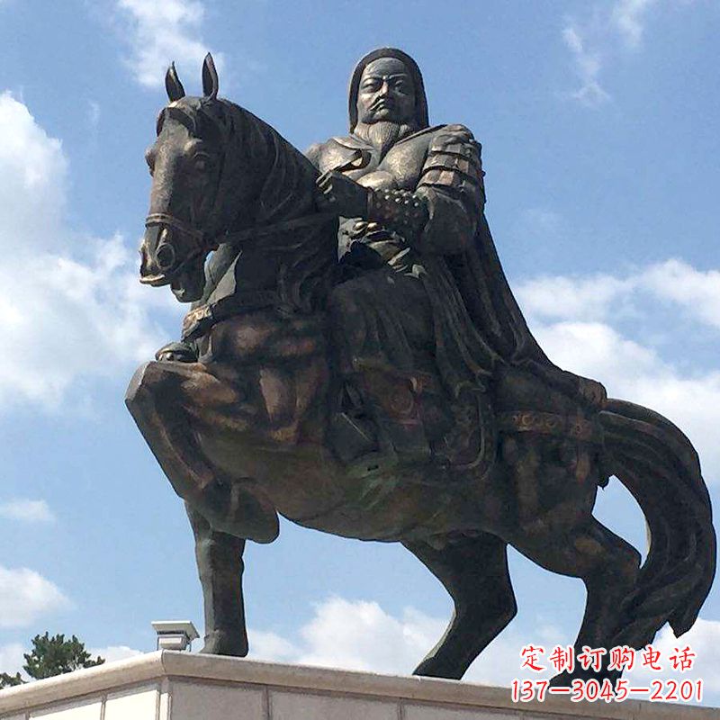 无锡成吉思汗驰骋铜像象征着不朽的传奇
